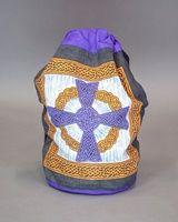 Image for India Arts Cotton Celtic Cross Backpack, Purple