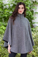 Image for Mucros Weavers Half Zip Poncho 1