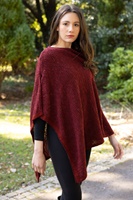 Image for Merino Wool, Linen and Cotton Crail Shawl, Bordeaux