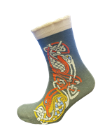 Image for Book of Kells Celtic Ladies Socks, Thyme/Cream