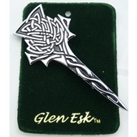 Image for GM Belt Chrome Finish Highland Thistle Kilt Pin