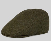 Image for Hanna Hat Vintage Cap Magee Moss Herringbone Donegal Tweed Exclusively Made for Tipperary Stores