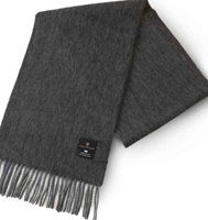 Image for Harris Tweed Islander Lambswool Scarf, Charcoal