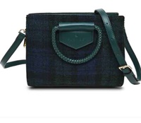 Image for Islander Arran Tote with HARRIS TWEED - Green Tartan