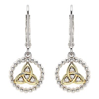 Image for Sterling Silver CZ Trinity Drop Earrings 1M