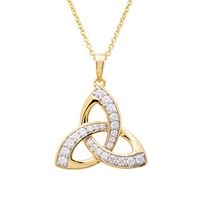 14kt Gold Vermeil CZ Trinity Necklace