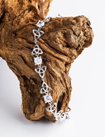 Shanore Sterling Silver CZ Trinity Bracelet