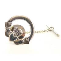Image for Claddagh Tie Tac Sterling Silver 15mm