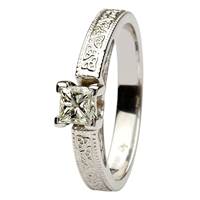 Image for Aishlin White Gold Princess Cut Engagement Ring