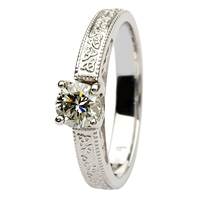 Image for Aishlin White Gold Round Cut Engagement Ring