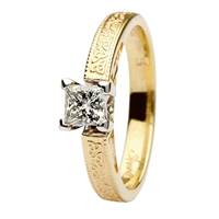 Image for Aishlin Yellow Gold Princess Cut Engagement Ring