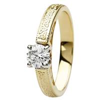 Image for Aishlin Yellow Gold Round Cut Engagement Ring