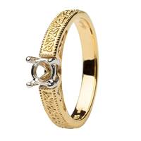 Image for Aishlin Yellow Gold Round Cut Engagement Ring SETTING ONLY