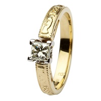 Image for Coleen 14kt Yellow and White Gold Princess Cut Engagement Ring