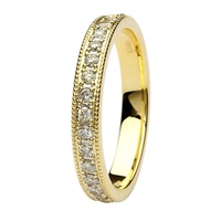 Image for Aishlin 14kt Yellow Gold and Diamond Wedding Band