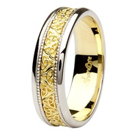 Image for Aishling 14kt White/Yellow Gold Gents Wedding Band