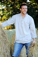 Grandfather Shirt - Plain Blue