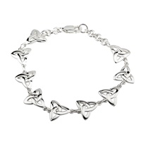 Image for Solvar Sterling Silver Bracelet Trinity Knot 9 Link - Failte