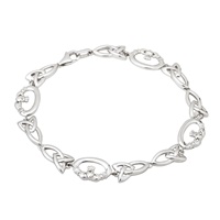 Image for Solvar Sterling Silver Claddagh and Trinity Bracelet