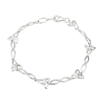 Image for Sterling Silver Trinity Infinity Knot Bracelet