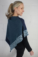 Image for Irish Linen and Silk Wallace Shawl, Marine