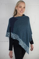 Image for Irish Linen and Silk Wallace Shawl, Marine