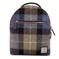 Image for Maccessori Harris Tweed Baby Backpack, Blue/Brown Check