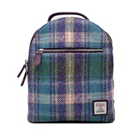 Image for Maccessori Harris Tweed Baby Backpack, Green/Purple Plaid