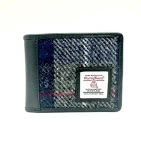 Image for Maccessori Harris Tweed Bifold Wallet, Blue Check