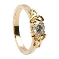Image for 14kt Yellow Gold Trinity Knot Engagement- Setting Only