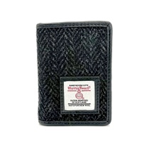 Image for Maccessori Harris Tweed Slim Card Holder Wallet, Charcoal