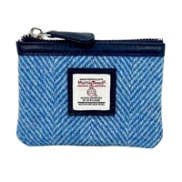 Maccessori Harris Tweed Coin Purse, Sky Blue