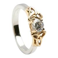 Image for 14kt White/Yellow Gold Trinity Knot Engagement Setting