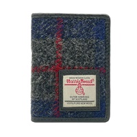 Image for Maccessori Harris Tweed Slim Card Holder Wallet, Blue Check