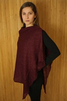 Image for Irish Linen and Cotton Cape, Burgundy