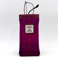Image for Maccessori Harris Tweed Glasses Sleeve, Purple Check