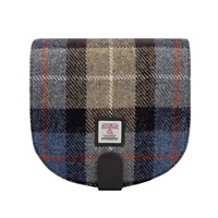 Image for Maccessori Harris Tweed Crossbody Bag, Blue/Brown Check