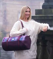 Image for Maccessori Harris Tweed Barrel Holdall, Pastel Pink