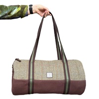 Image for Maccessori Harris Tweed Barrel Holdall, Country Green