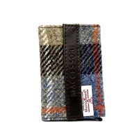 Image for Maccessori Harris Tweed Pop Up Card Holder, Blue/Brown Check