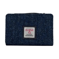 Image for Maccessori Harris Tweed Medium Zip Purse, Blue