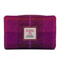Image for Maccessori Harris Tweed Medium Zip Purse, Purple Check