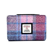 Image for Maccessori Harris Tweed Medium Zip Purse, Pastel Pink