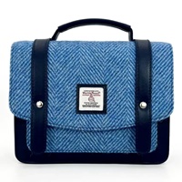 Image for Maccessori Harris Tweed Ladies Messenger Bag, Sky Blue