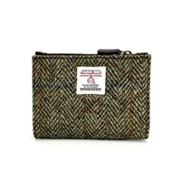 Image for Maccessori Harris Tweed Quilt Slim Purse, Country Green