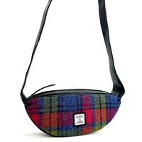 Image for Maccessori Harris Tweed Sling Bag, Blue/Pink Check