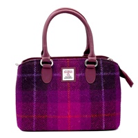 Image for Maccessori Harris Tweed Top Handle Bag, Purple Check
