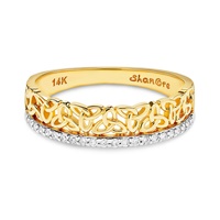 Image for 14K Gold 0.11ct Lab Diamond Trinity Ring