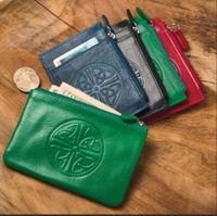Image for Leather Celtic Coin Purse Classic Navy