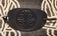 Image for Leather Tooled  Celtic Design Hair Pin Black